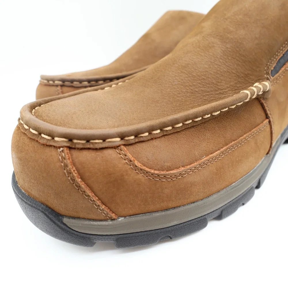 Ariat Work Edge LTE Slip-On Work Shoes Men 12 EE Wide Comp Toe Brown NWT